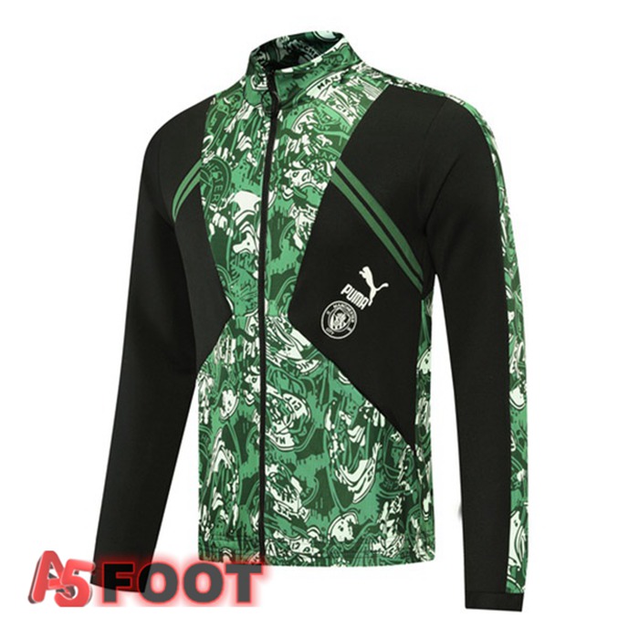 Veste de Foot Manchester City Vert Noir 2021/2022