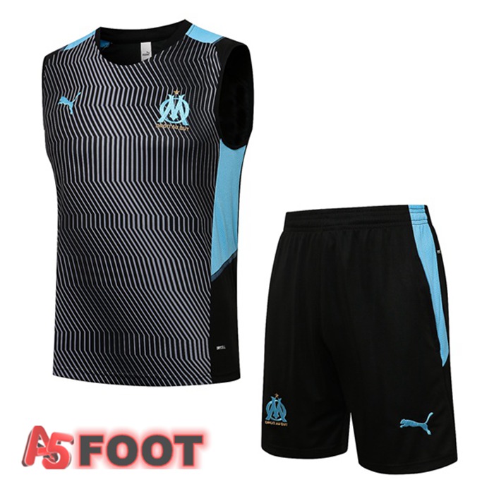 Gilet de Foot Marseille OM + Shorts Noir Bleu 2021/2022