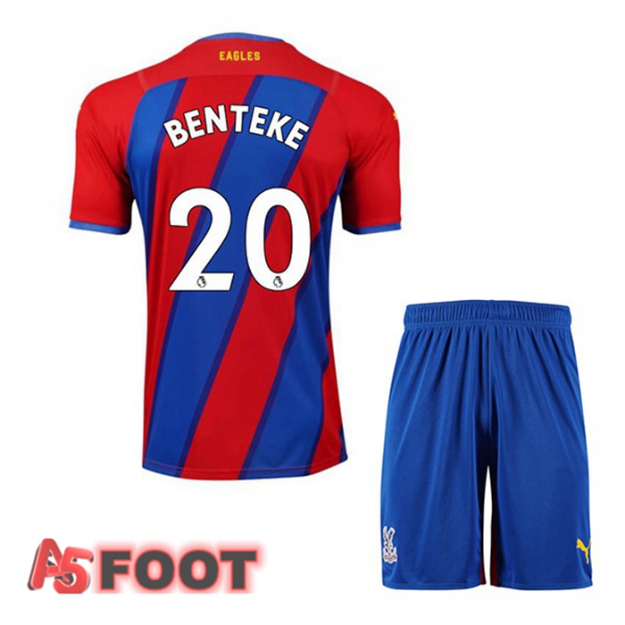 Maillot Crystal Palace (BENTEKE 20) Enfant Domicile Rouge/Bleu 2021/22