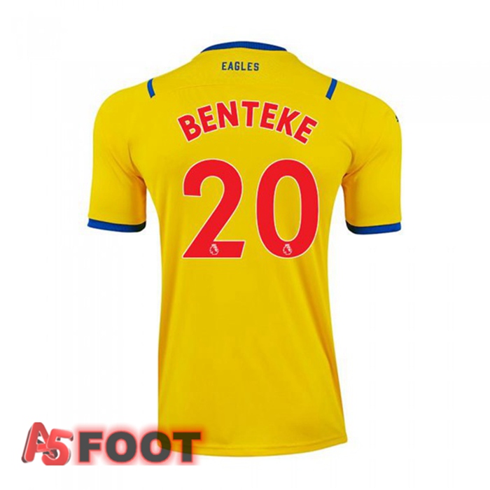 Maillot Crystal Palace (BENTEKE 20) Exterieur Jaune 2021/22