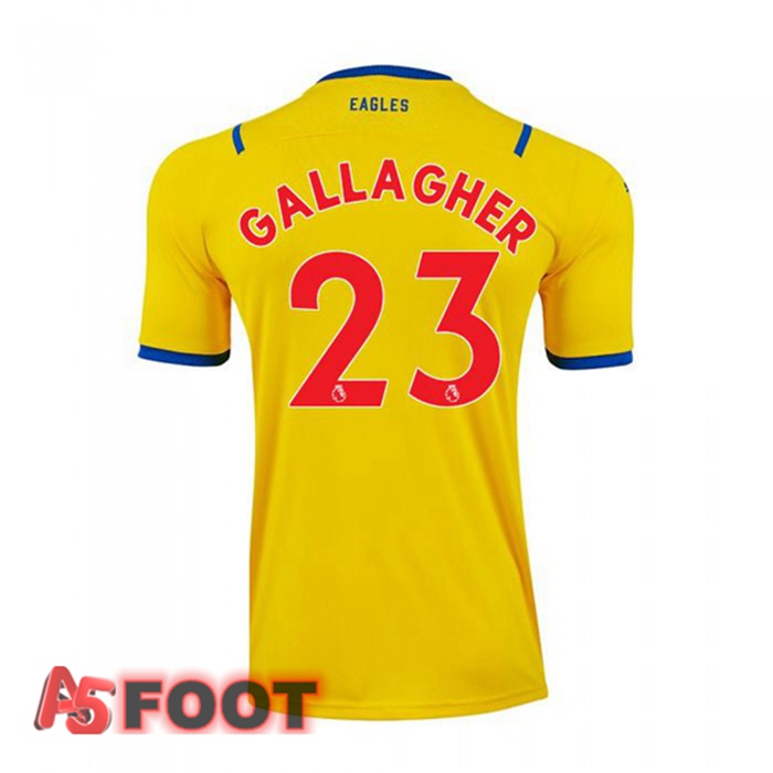 Maillot Crystal Palace (GALLAGHER 23) Exterieur Jaune 2021/22