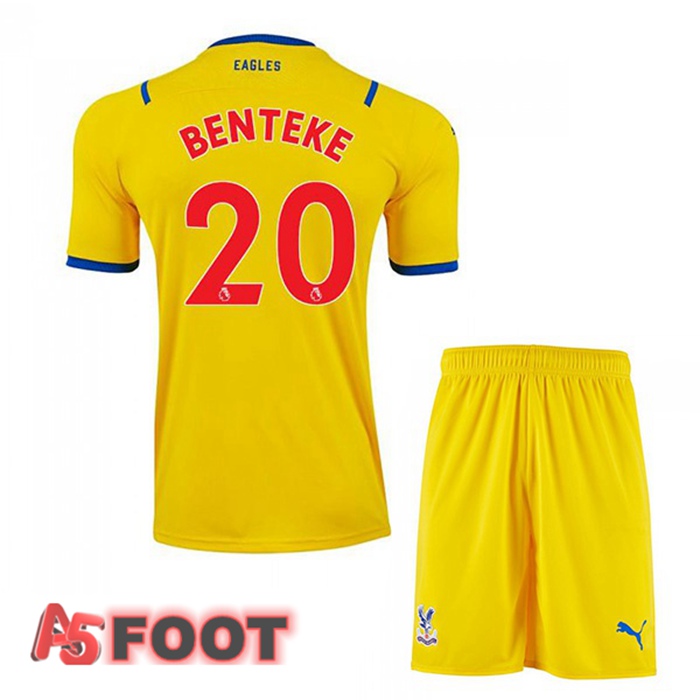 Maillot Crystal Palace (BENTEKE 20) Enfant Exterieur Jaune 2021/22