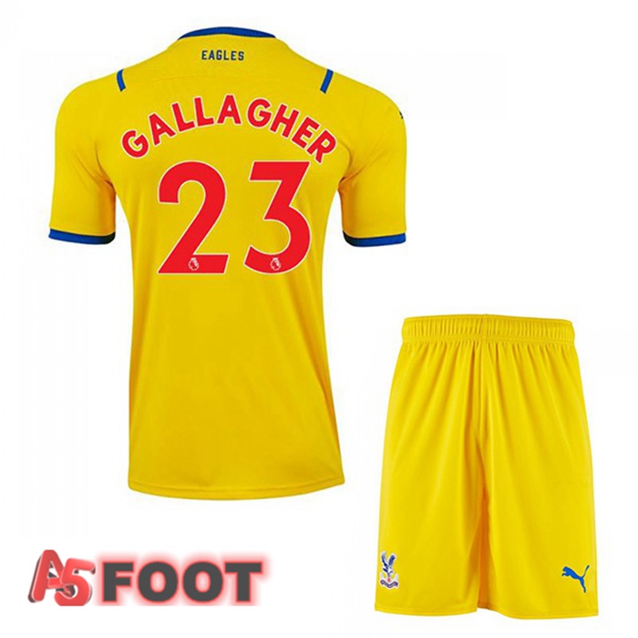 Maillot Crystal Palace (GALLAGHER 23) Enfant Exterieur Jaune 2021/22