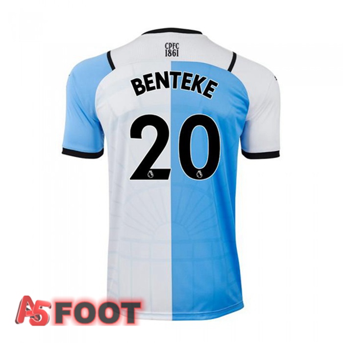 Maillot Crystal Palace (BENTEKE 20) Third Blanc/Bleu 2021/22