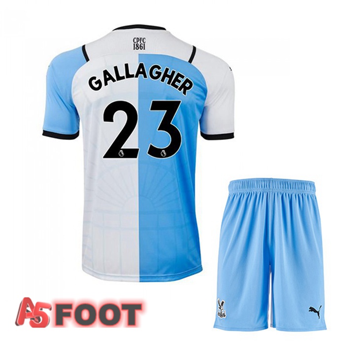 Maillot Crystal Palace (GALLAGHER 23) Enfant Third Blanc/Bleu 2021/22