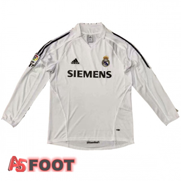 Maillot de Foot Real Madrid Manche longue Retro Domicile 2005-2006