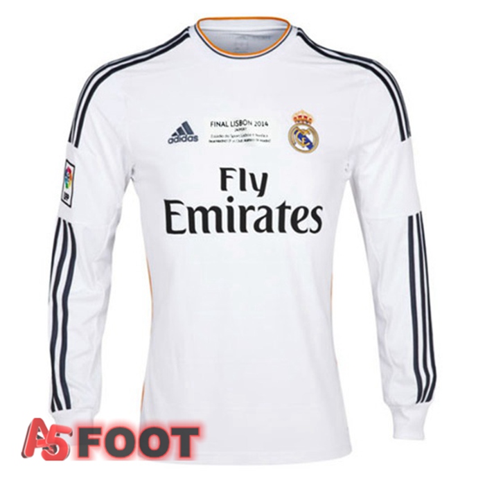 Maillot de Foot Real Madrid Manche longue Retro Domicile 2013-2014