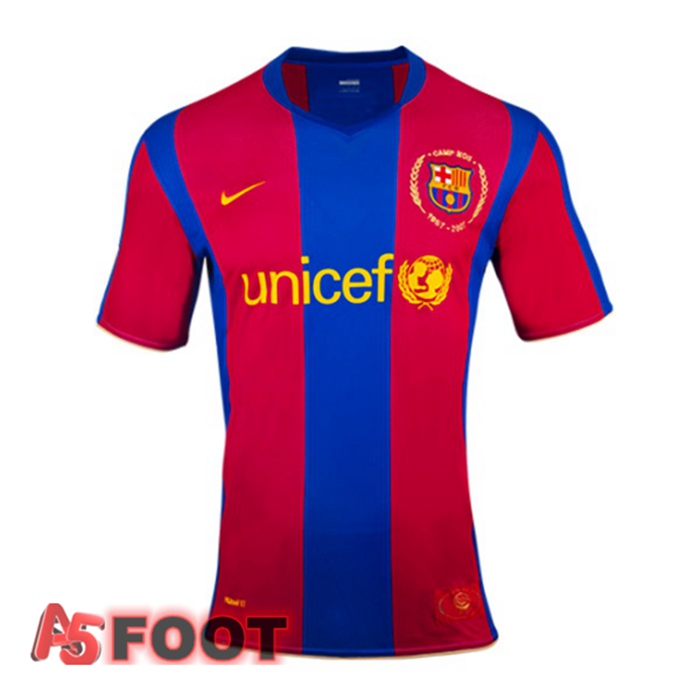 Maillot de Foot FC Barcelone Retro Domicile 2007 2008