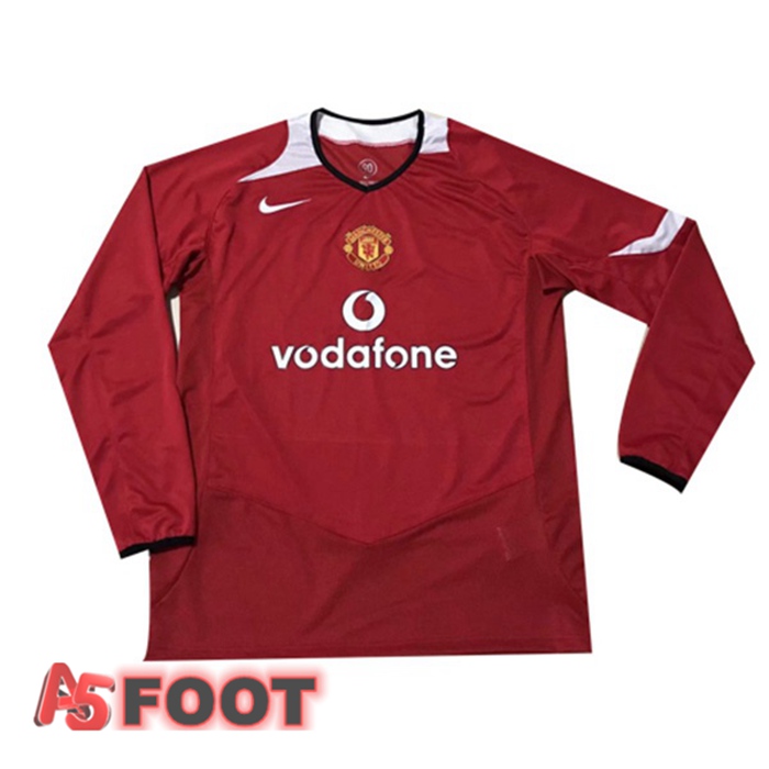 Maillot de Foot Manchester United Manche longue Retro Domicile 2005-2006