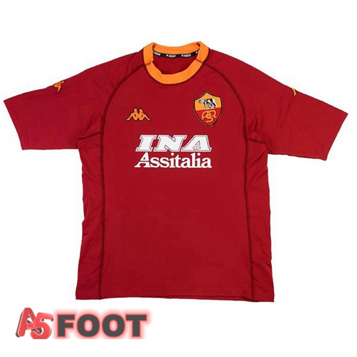 Maillot de Foot AS Roma Retro Domicile 2000-2001