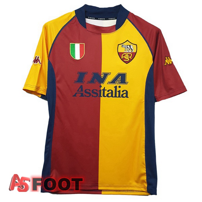 Maillot de Foot AS Roma Retro Domicile 2001-2002