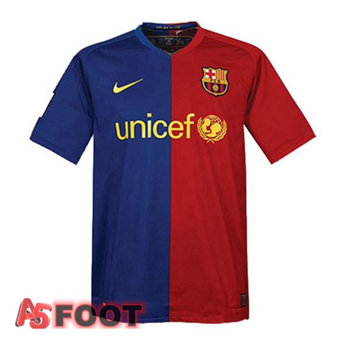 Maillot de Foot FC Barcelone Retro Domicile 2008 2009