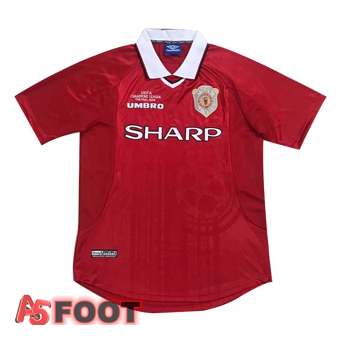 Maillot de Foot Manchester United Retro Domicile 1999-2000