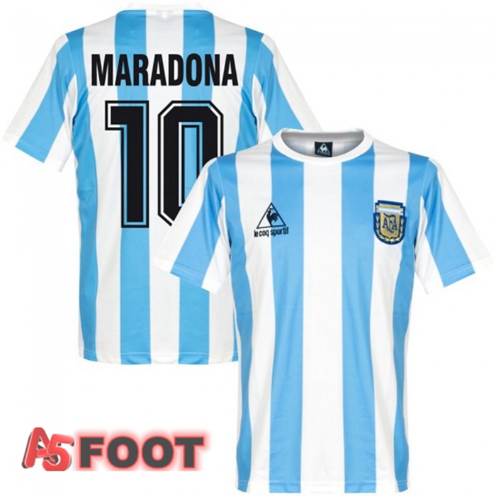 Maillot de Foot Argentine Retro Domicile MARADONA #10 1986