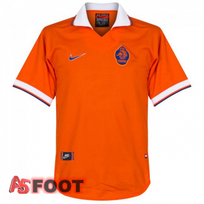 Maillot de Foot Pays-Bas Retro Domicile Orange 1997-1998