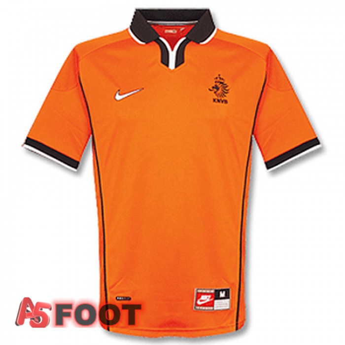 Maillot de Foot Pays-Bas Retro Domicile Orange 1998
