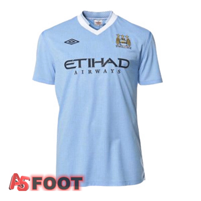 Maillot de Foot Manchester City Retro Domicile Bleu 2011-2012