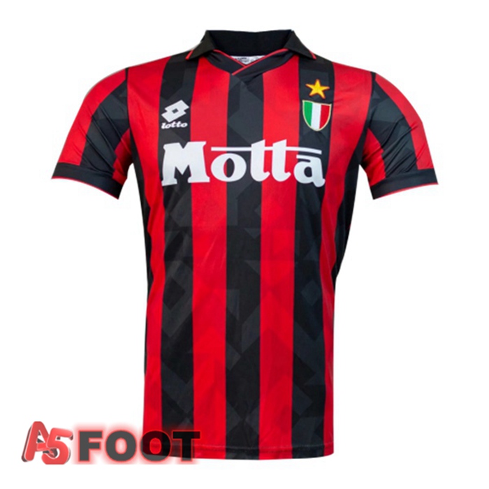 Maillot de Foot Milan AC Retro Domicile Rouge 1992-1994