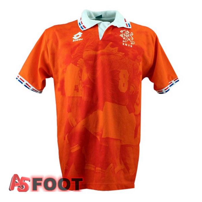 Maillot de Foot Pays-Bas Retro Domicile Orange 1996