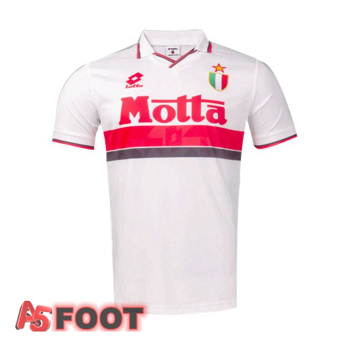 Maillot de Foot Milan AC Retro Exterieur Blanc 1993-1994