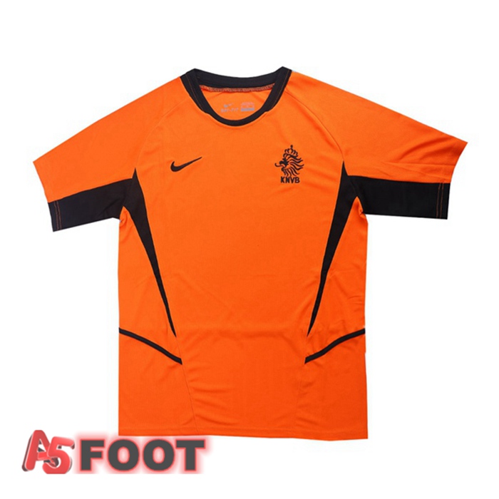 Maillot de Foot Pays-Bas Retro Domicile Orange 2002