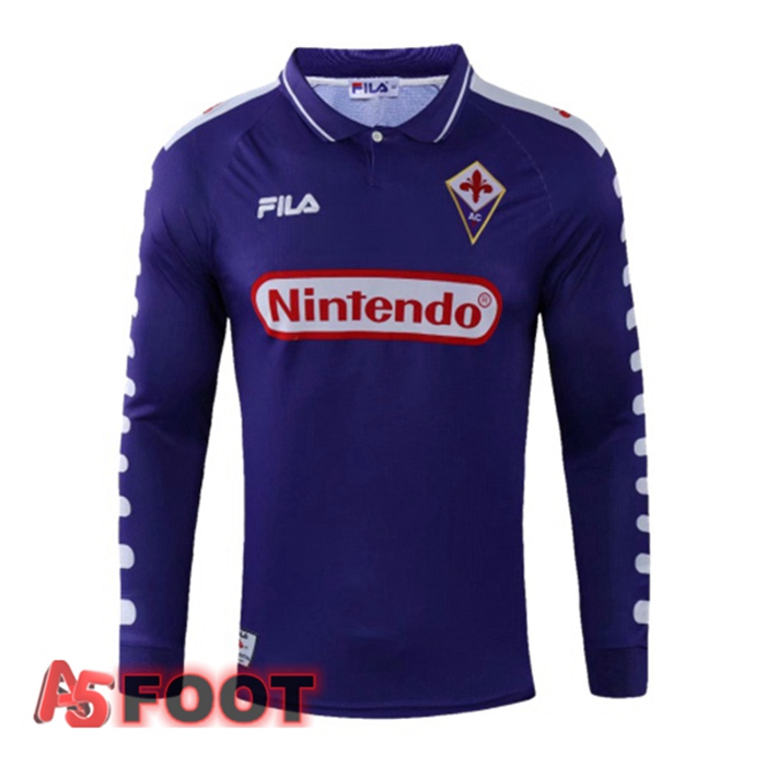 Maillot de Foot ACF Fiorentina Retro Domicile Purple Manche Longue 1998-1999