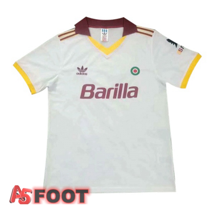 Maillot de Foot Roma Retro Exterieur Blanc 1991-1992