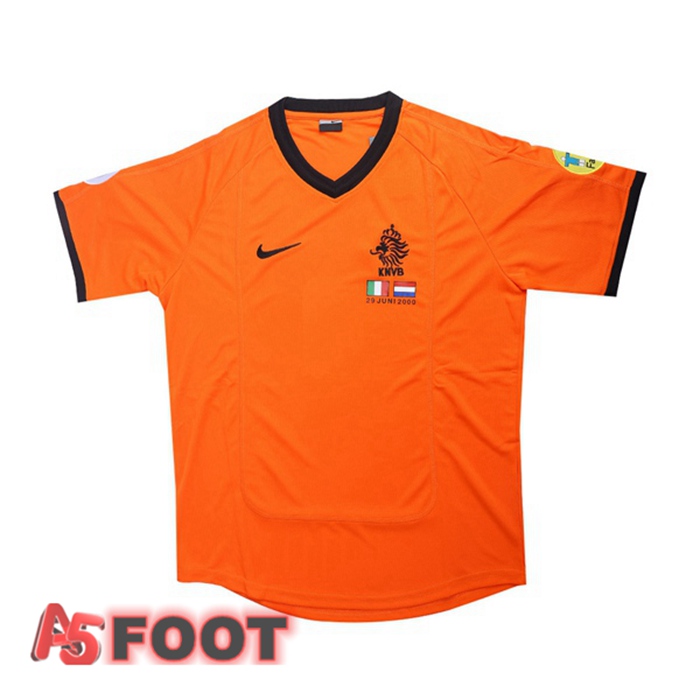 Maillot de Foot Pays-Bas Retro Domicile Orange 2000