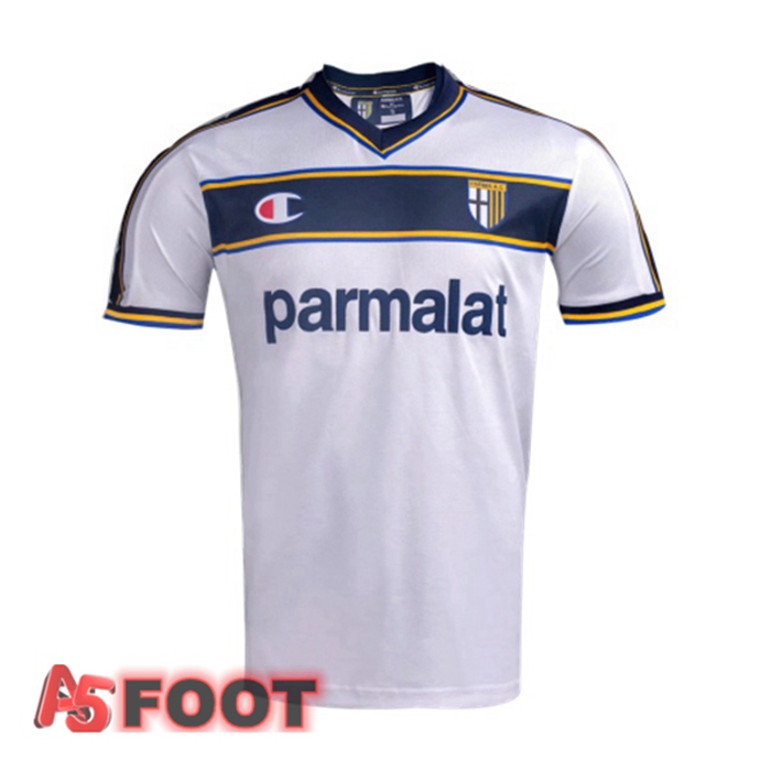 Maillot de Foot Parma Calcio 1913 Retro Exterieur Blanc 2002-2003