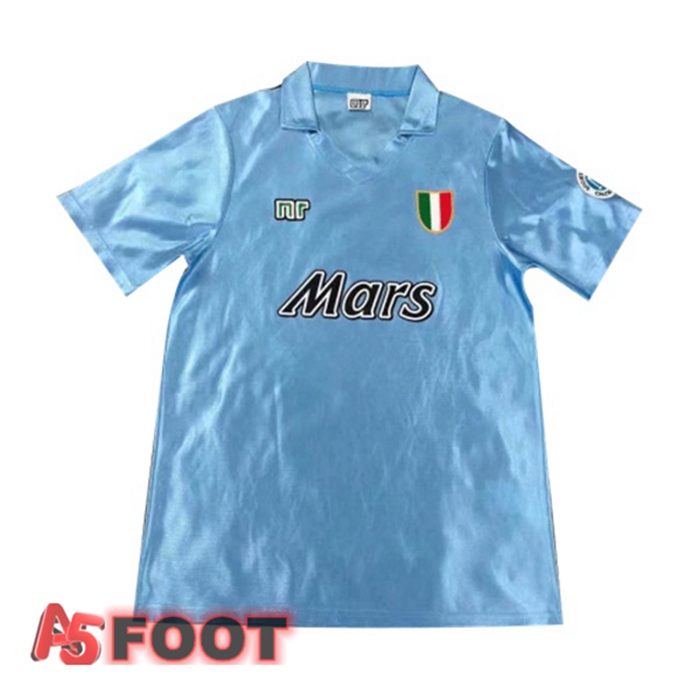 Maillot de Foot SSC Naples Retro Domicile Bleu 1990-1991