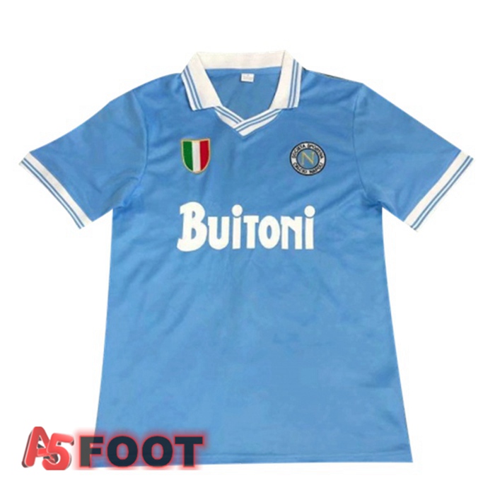 Maillot de Foot SSC Naples Retro Domicile Bleu 1986-1987