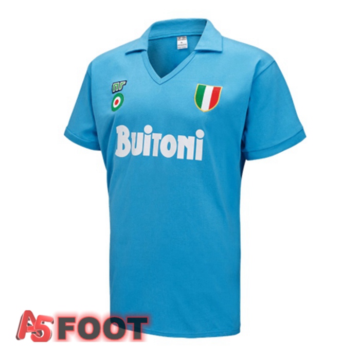 Maillot de Foot SSC Naples Retro Domicile Bleu 1987-1988