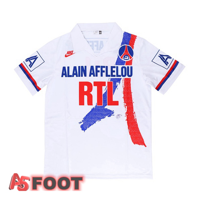 Maillot de Foot Paris PSG Retro Domicile Blanc 1990-1992