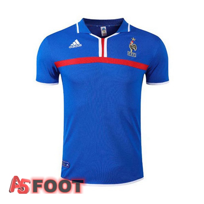 Maillot de Foot France Retro Domicile Bleu 2000