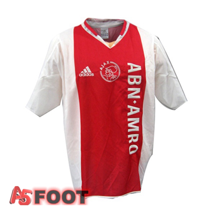 Maillot de Foot AFC Ajax Retro Domicile Blanc Rouge 2004-2005