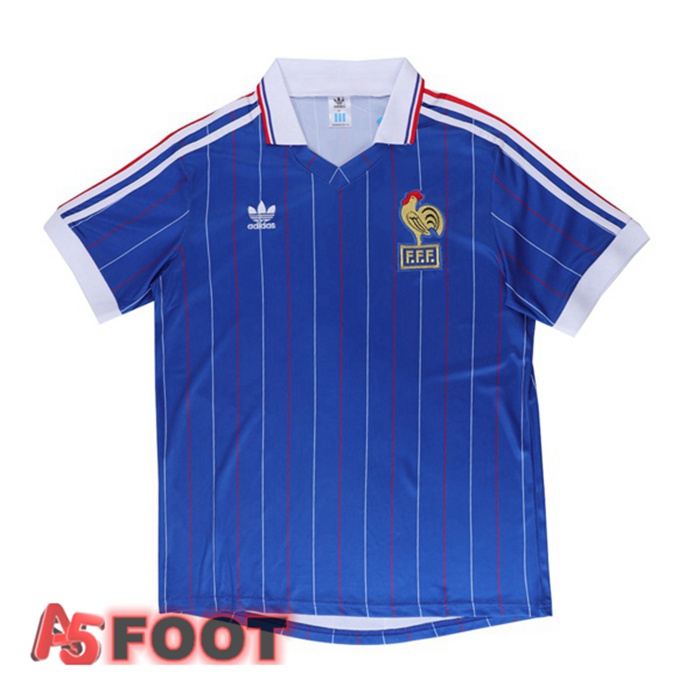 Maillot de Foot World Cup France Retro Domicile Bleu 1982