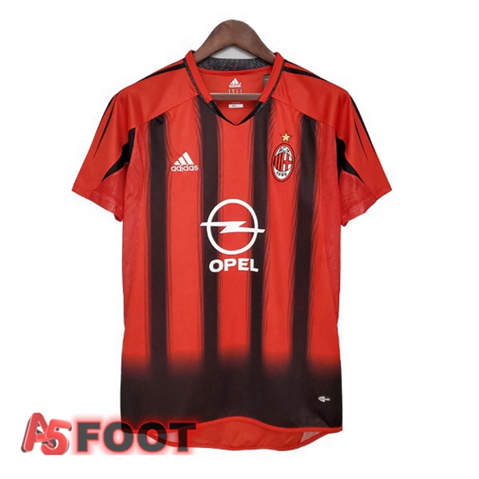 Maillot de Foot Milan AC Retro Domicile Rouge 2004-2005