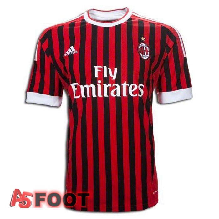 Maillot de Foot Milan AC Retro Domicile Rouge 2011-2012
