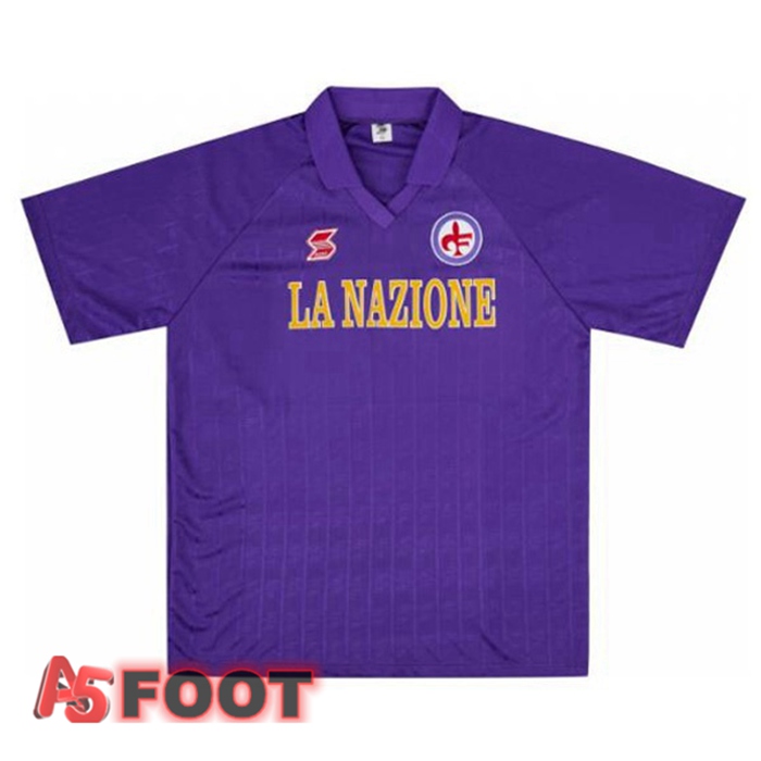 Maillot de Foot ACF Fiorentina Retro Domicile Pourpre 1989-1990