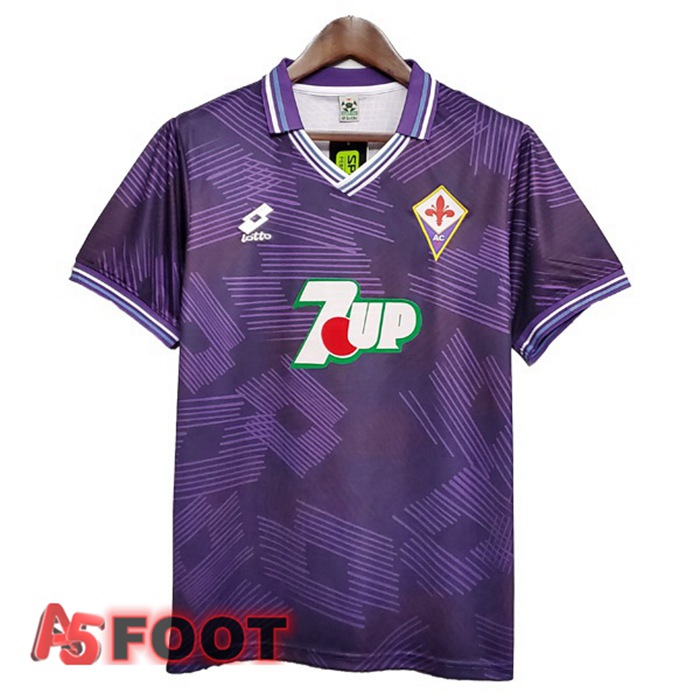 Maillot de Foot ACF Fiorentina Retro Domicile Pourpre 1992-1993