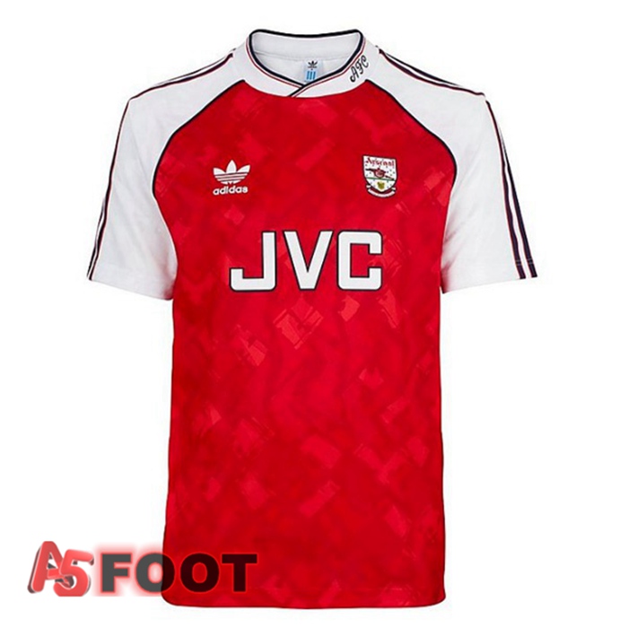 Maillot de Foot Arsenal Retro Domicile Rouge 1990-1992