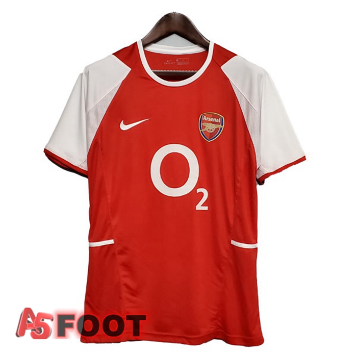 Maillot de Foot Arsenal Retro Domicile Rouge 2002-2004