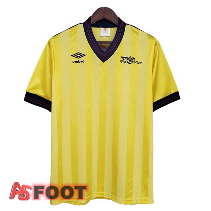 Maillot de Foot Arsenal Retro Exterieur Jaune 1983-1986