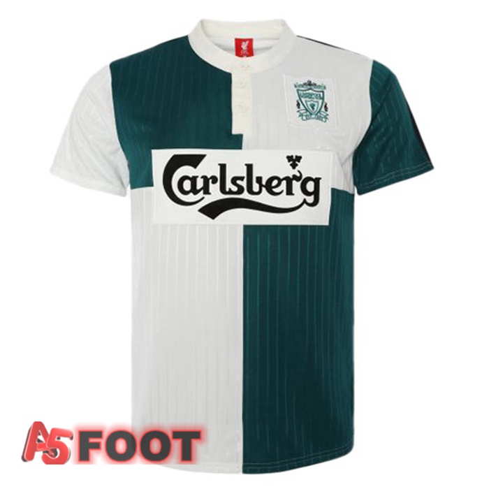Maillot de Foot FC Liverpool Retro Exterieur Blanc 1995-1996