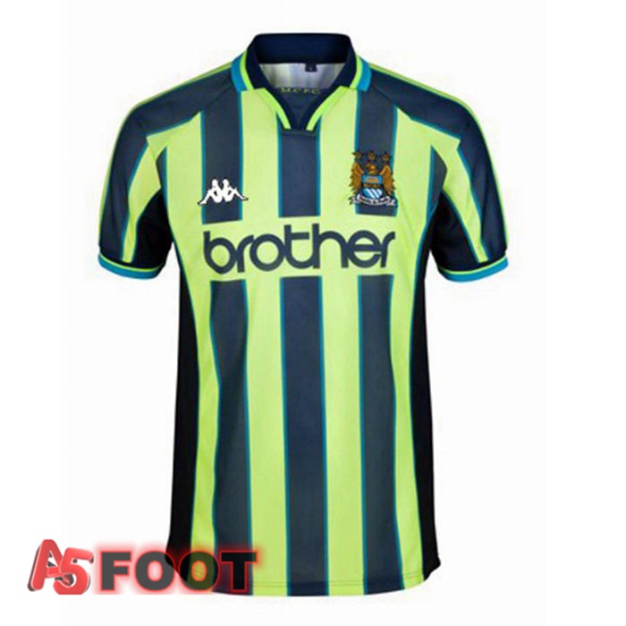 Maillot de Foot Manchester City Retro Exterieur Vert 1998-1999