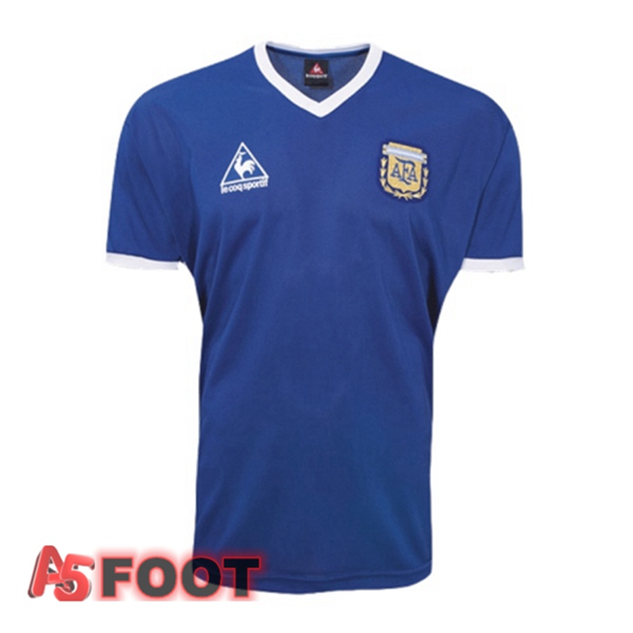 Maillot de Foot World Cup Argentine Retro Exterieur Bleu 1986