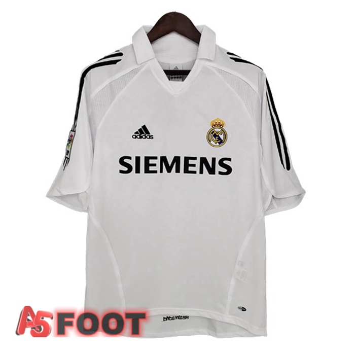 Maillot de Foot Real Madrid Retro Domicile Blanc 2005-2006