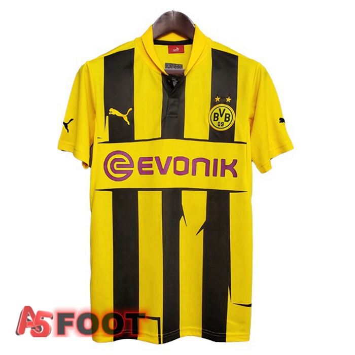 Maillot de Foot Dortmund BVB Retro Domicile Jaune 2012-2013