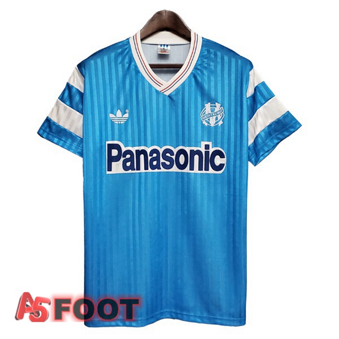 Maillot de Foot Marseille OM Retro Exterieur Bleu 1990