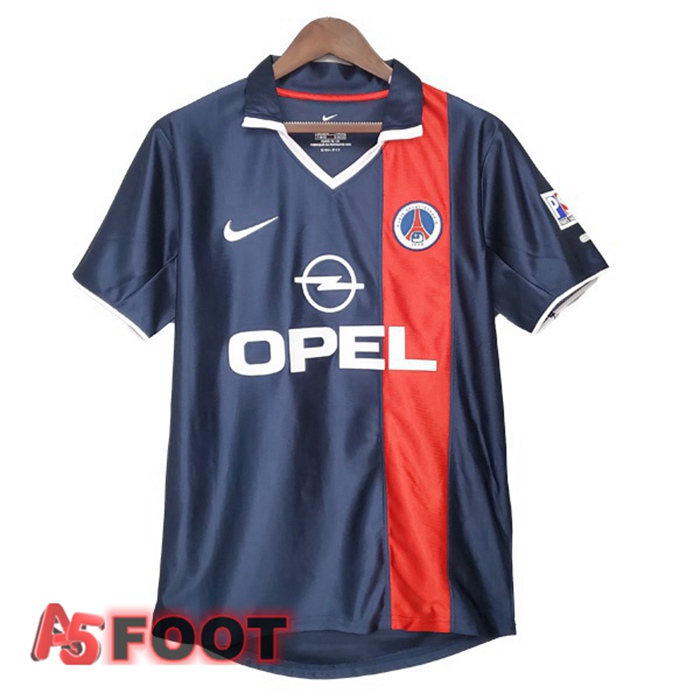 Maillot de Foot Paris PSG Retro Domicile Bleu 2001-2002